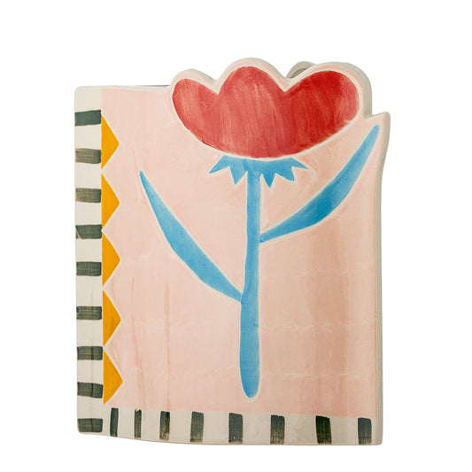 Vase, Multicolore, Grès - Vinia L23,5xH23xW7,5 cm