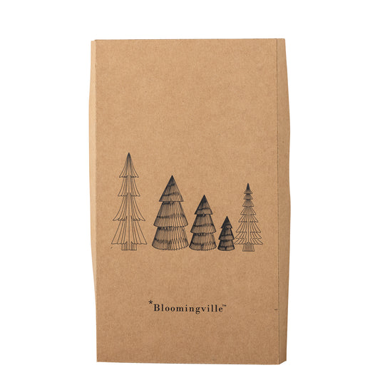 Arbre déco, Blanc, FSC®Mix, Paper, Milan D7,5/12,5/7,5/5/8xH17,5/20/12,5/9/22,5cm, Set of 5
