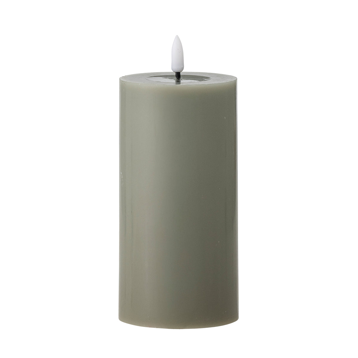 Bougie LED, Verte, Paraffine- Ponza D7,5xH15 cm