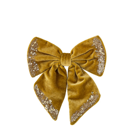 Nœud Décoratif, Or, Ruby Polyester L18xW16 cm