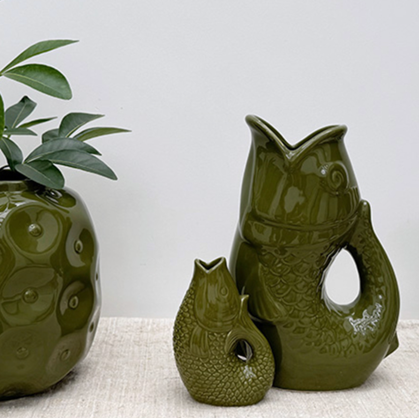 Vase pichet Poisson gm L16,5 P11 H25,3cm