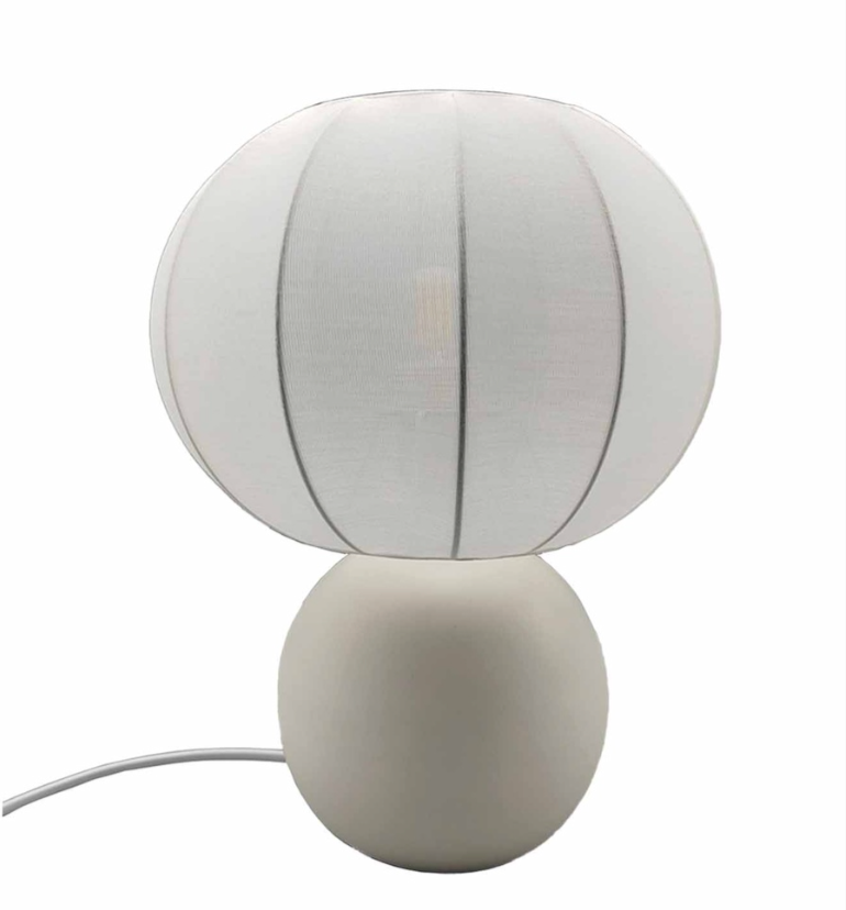 Lampe boulette blanc D25 H33cm