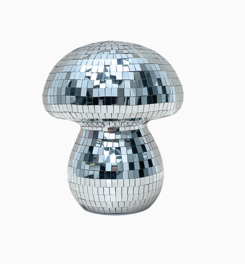 Déco LED champi tacheté à piles D13,5 H15,5cm