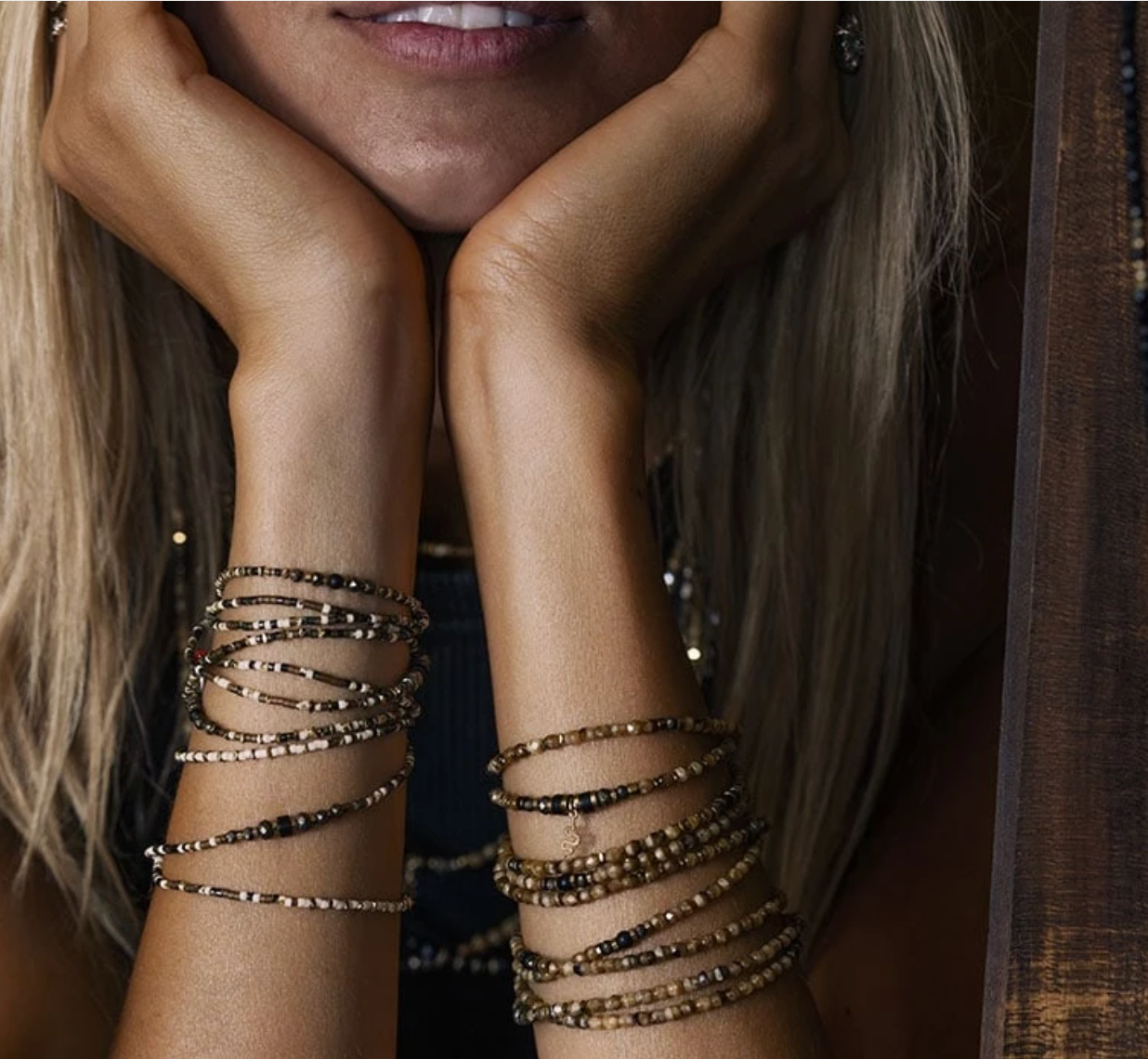 PYTHON Slim 6 Collier et Bracelet 6 tours