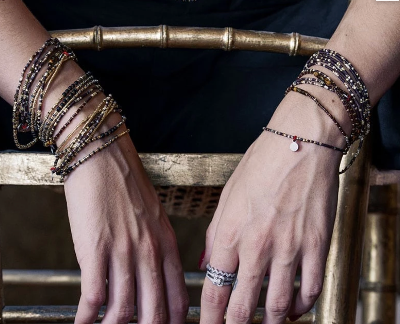 LEOPARD Slim 6 Collier et Bracelet 6 tours