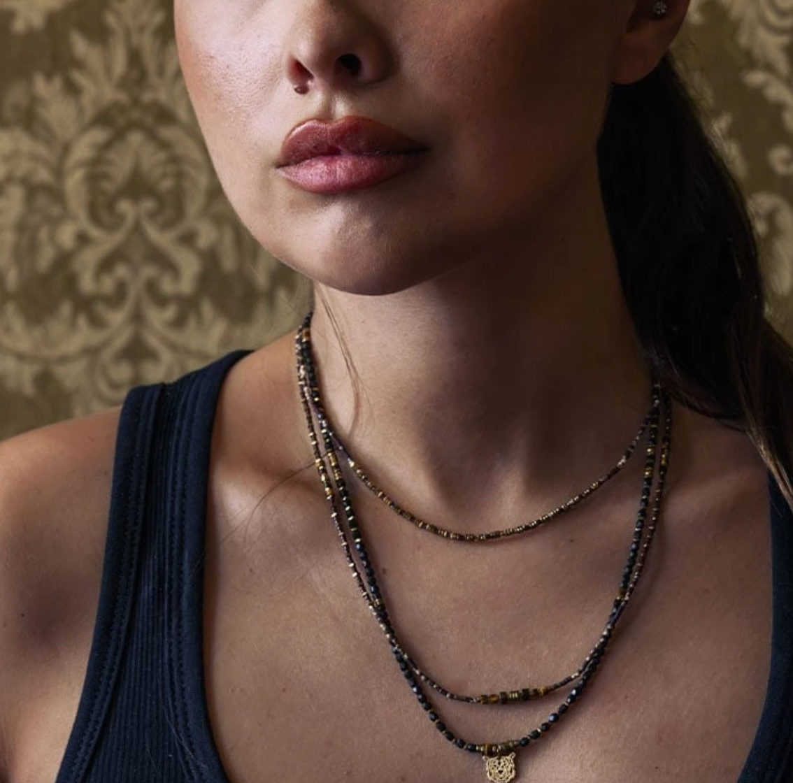 NEW ALICIA - Léopard Collier ras du cou - Ultra fin