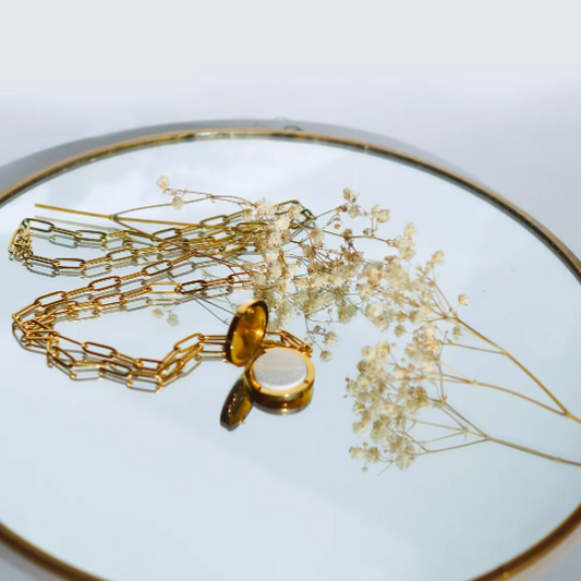 Bijou Lune Propheti.e - Bijou diffuseur de parfum avec 2 pierres à parfumer