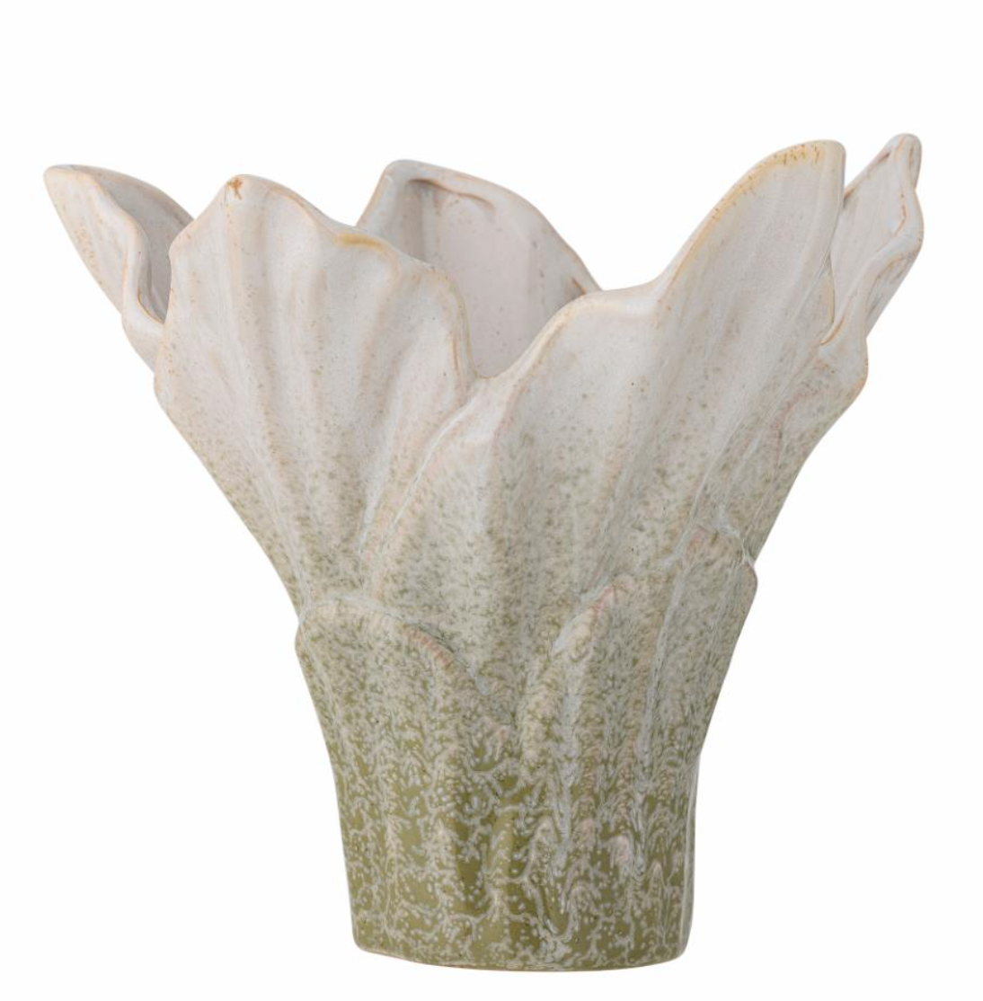 Erato Vase, Verte, Grès