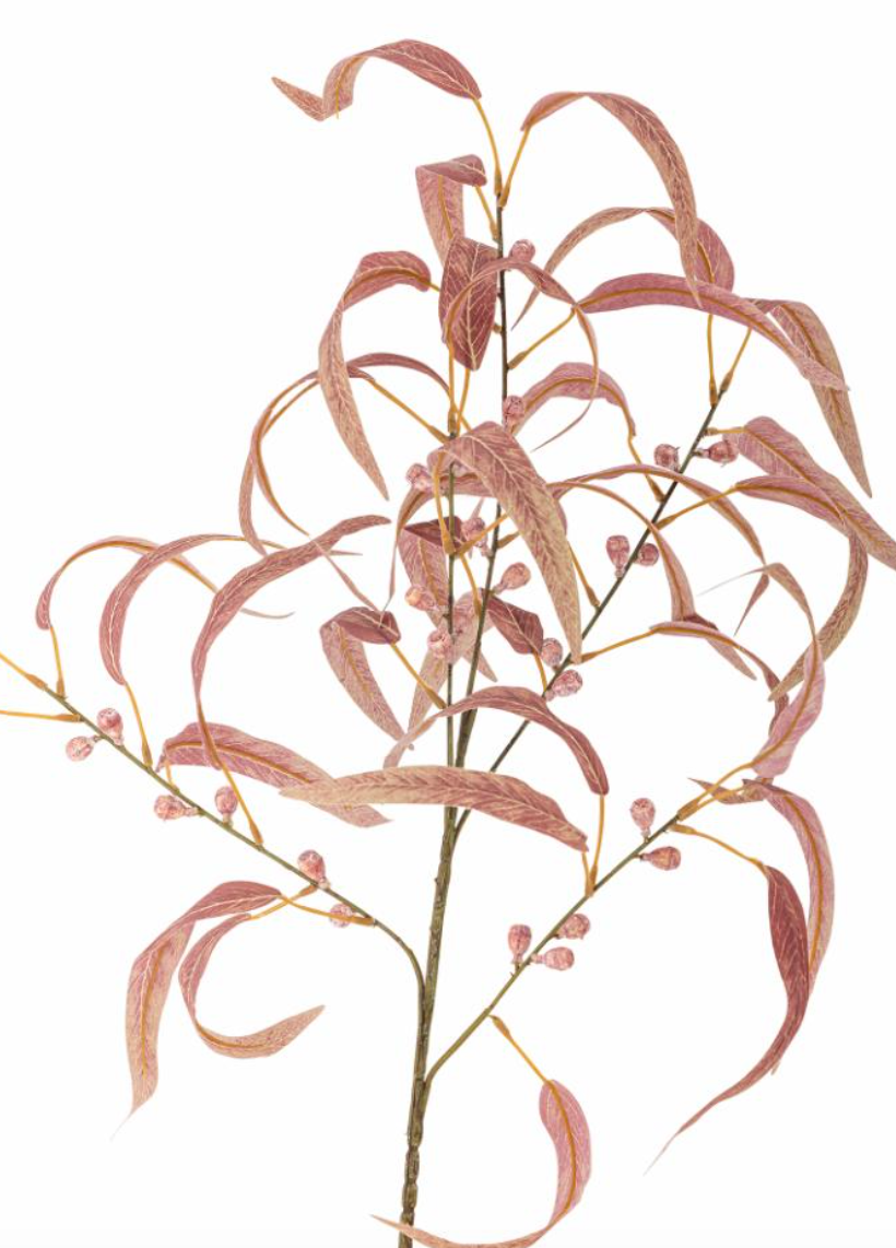 Eucalyptus Tige, Rouge, Fleurs artificielles