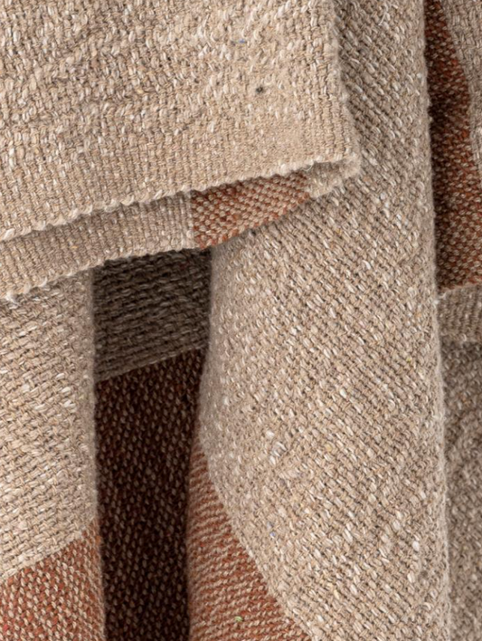 Temi Plaid, Marron, Coton recyclé