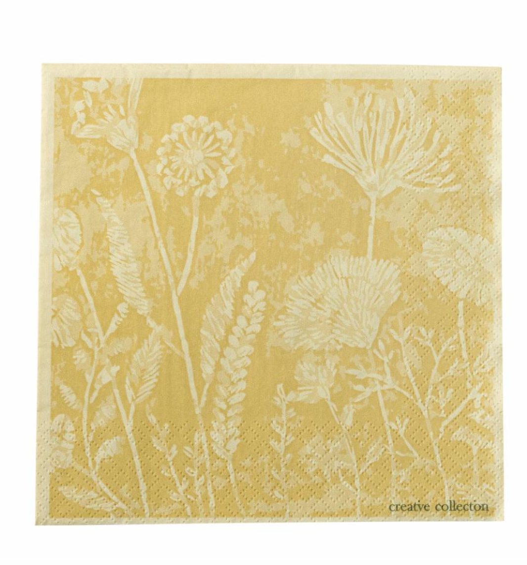 Faustina Serviette, Jaune, FSC® Mix, Papier
