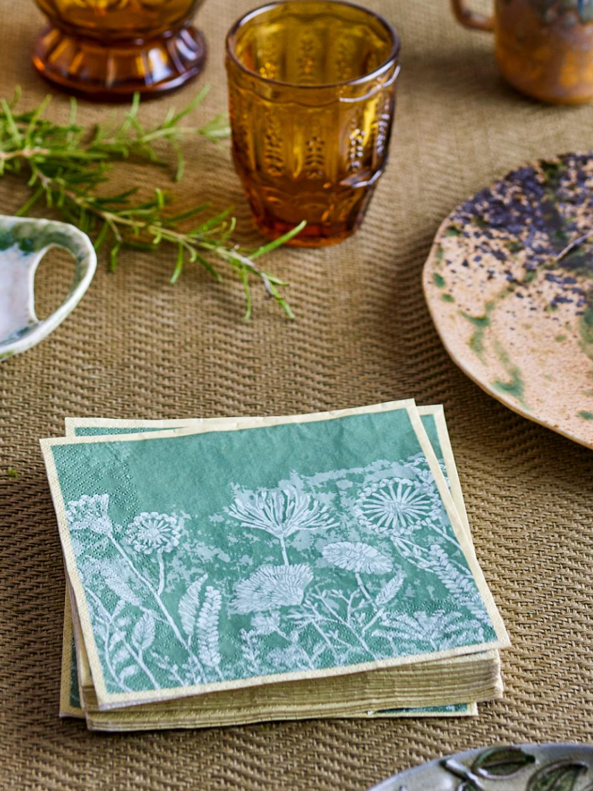 Faustina Serviette, Jaune, FSC® Mix, Papier