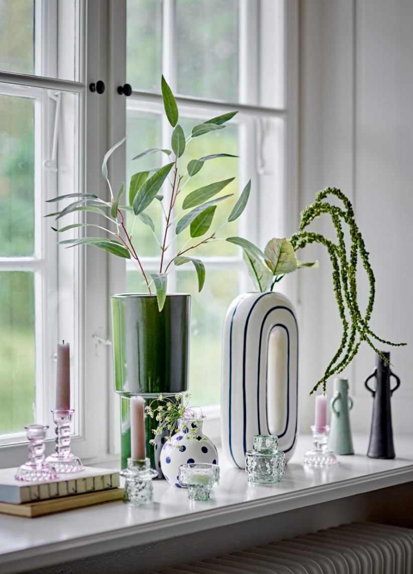 Mae Vase, Bleu, Céramique