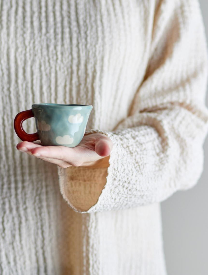 Nini Tasse, Bleu, Grès