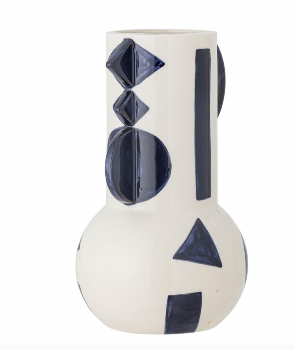 Graphica Vase, Blue, Grès