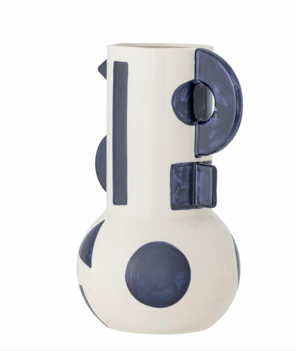 Graphica Vase, Blue, Grès