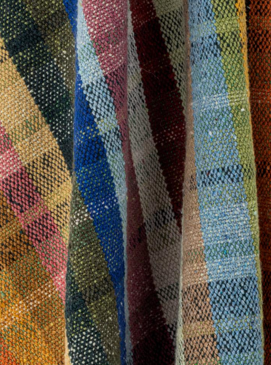 Elmy Plaid, Orange, Coton recyclé