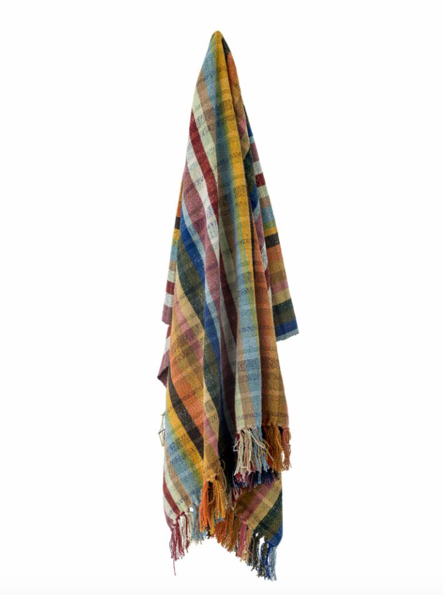 Elmy Plaid, Orange, Coton recyclé