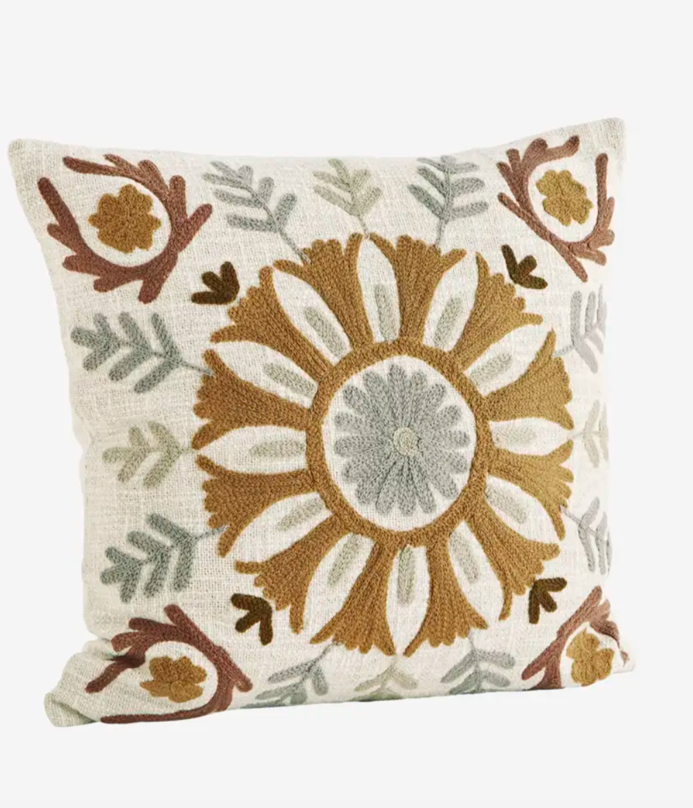 Suzani embroidered cushion cover