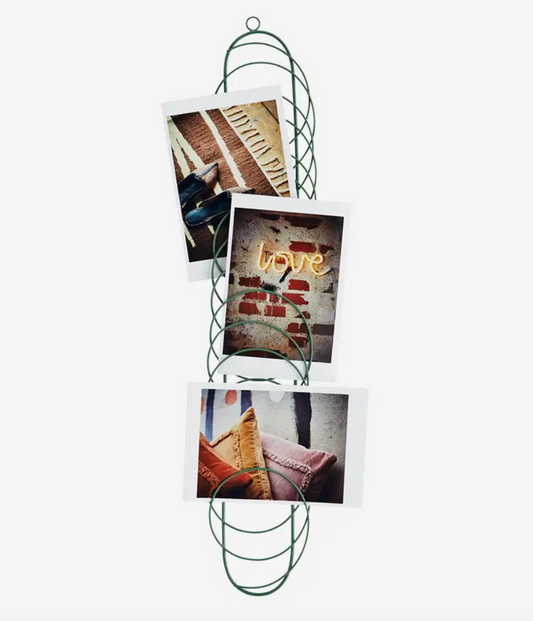 Hanging iron card rack