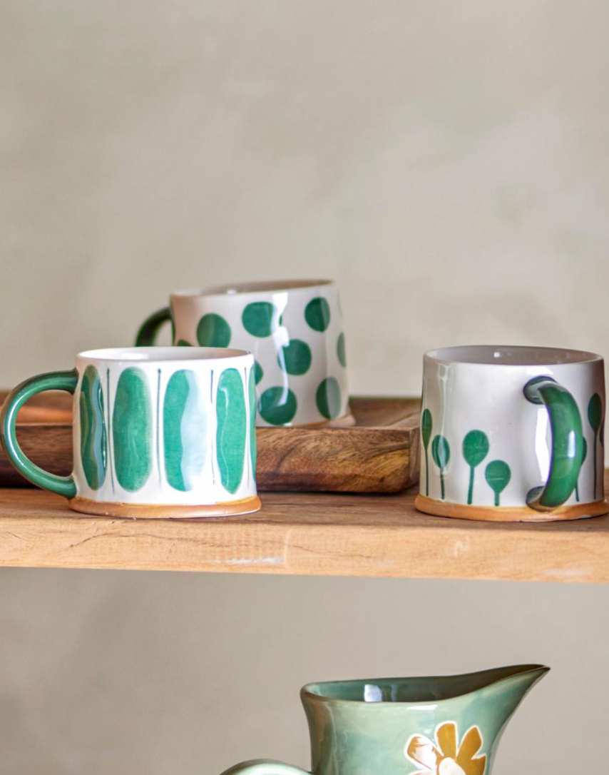 Linora Mug, Verte, Grès