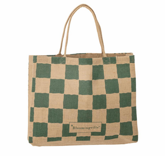 Bergamo Sac de courses, Verte, Jute