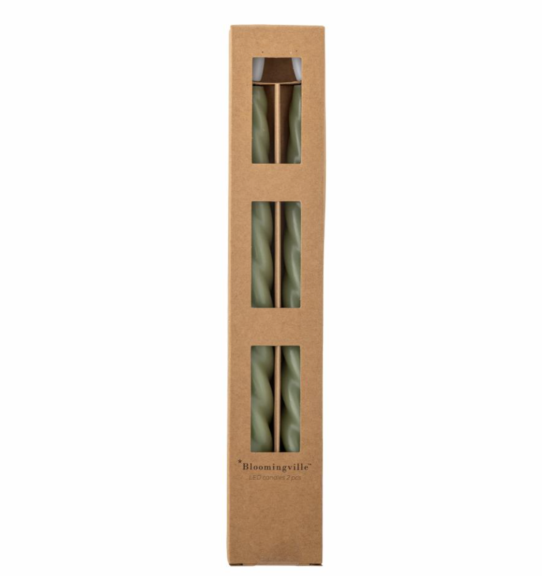 Ponza LED Candle, Verte, Paraffine