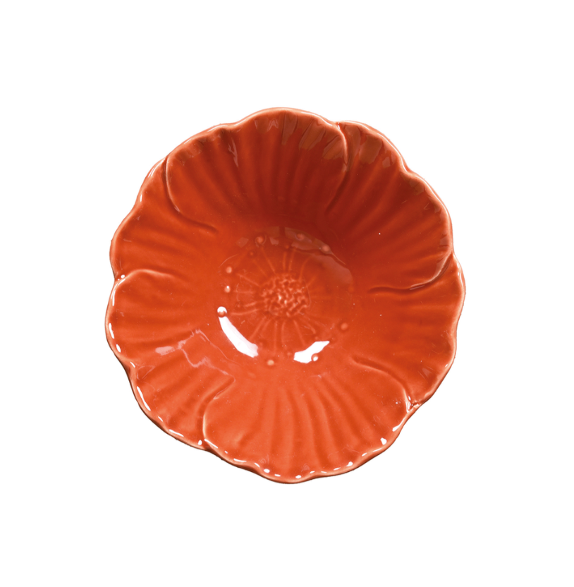 Coupelle fleur rose D14 H6cm