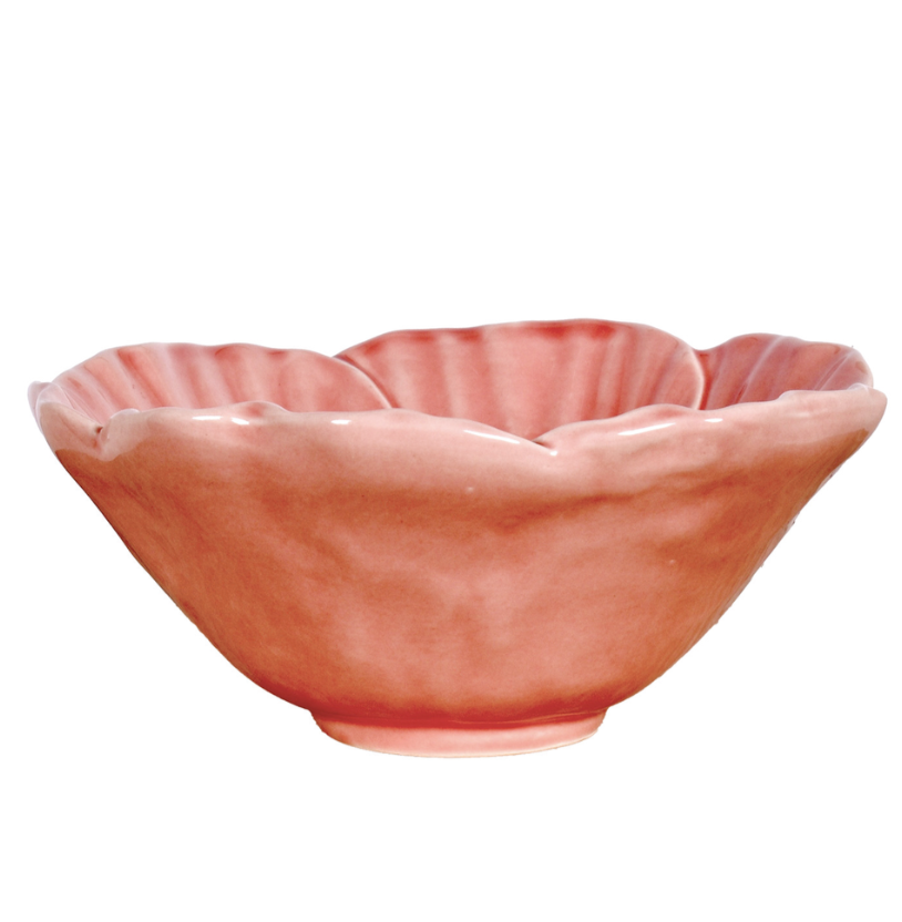 Coupelle fleur rose D14 H6cm