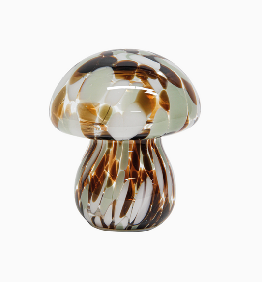 Déco LED champi tacheté à piles D13,5 H15,5cm