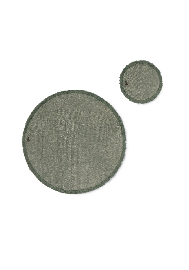 SET DE NAPPES ET SOUS-VERRES STONEWASHED (SET DE 2)