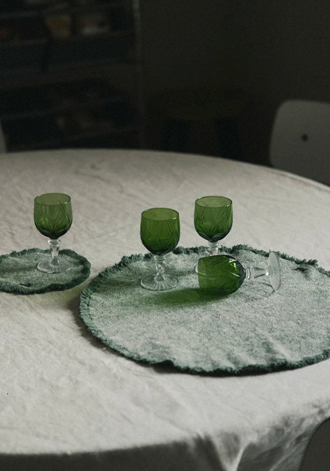 SET DE NAPPES ET SOUS-VERRES STONEWASHED (SET DE 2)