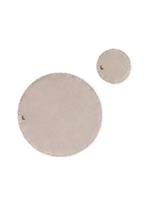 SET DE NAPPES ET SOUS-VERRES STONEWASHED (SET DE 2)