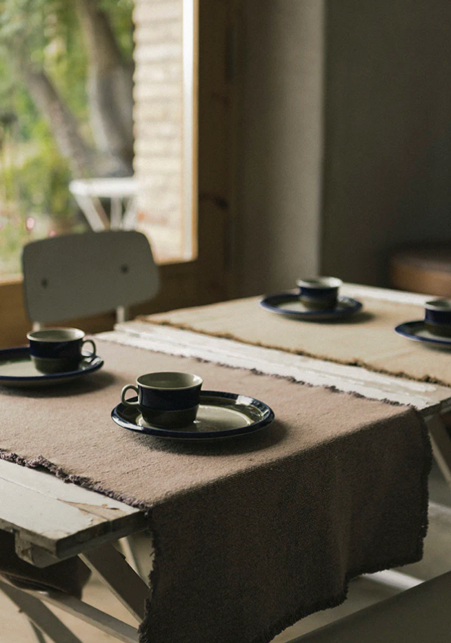 CHEMIN DE TABLE STONEWASHED