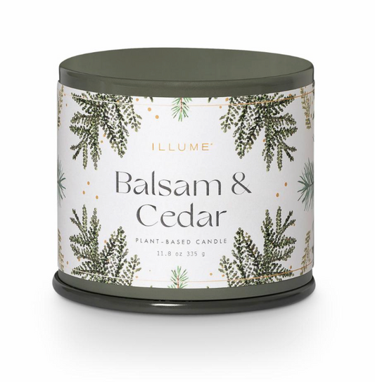 Balsam & Cedar Vanity Tin Bougie, Verte,