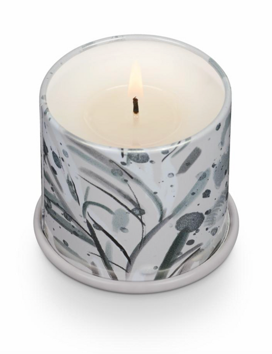 Winter White Demi Vanity Tin Bougie, Blanc