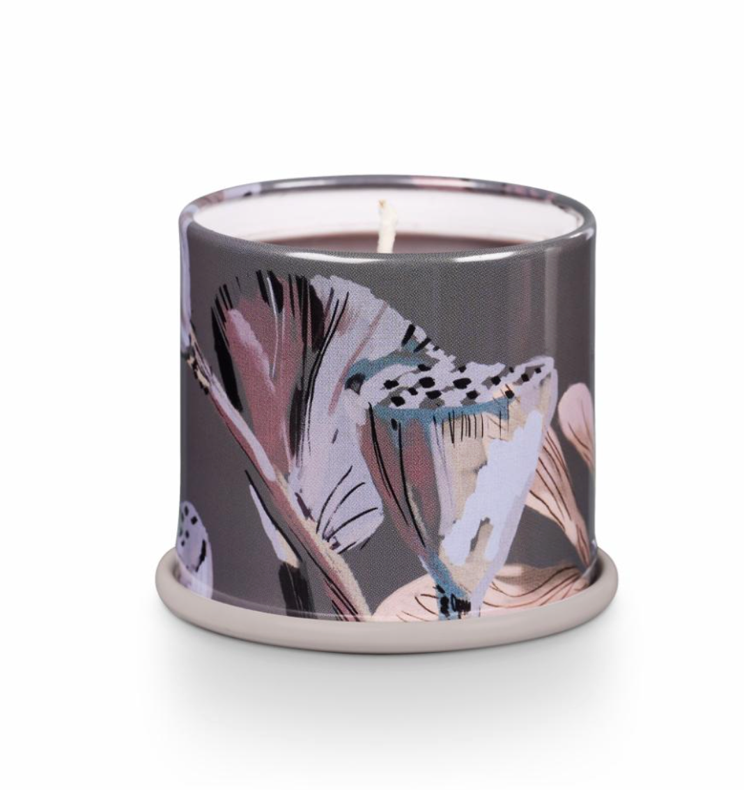 Woodfire Demi Vanity Tin Bougie, Marron,