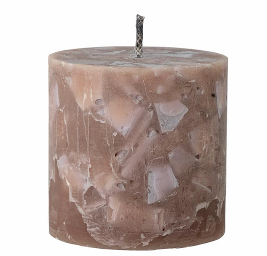 Terrazzo Bougie, Marron, Paraffine