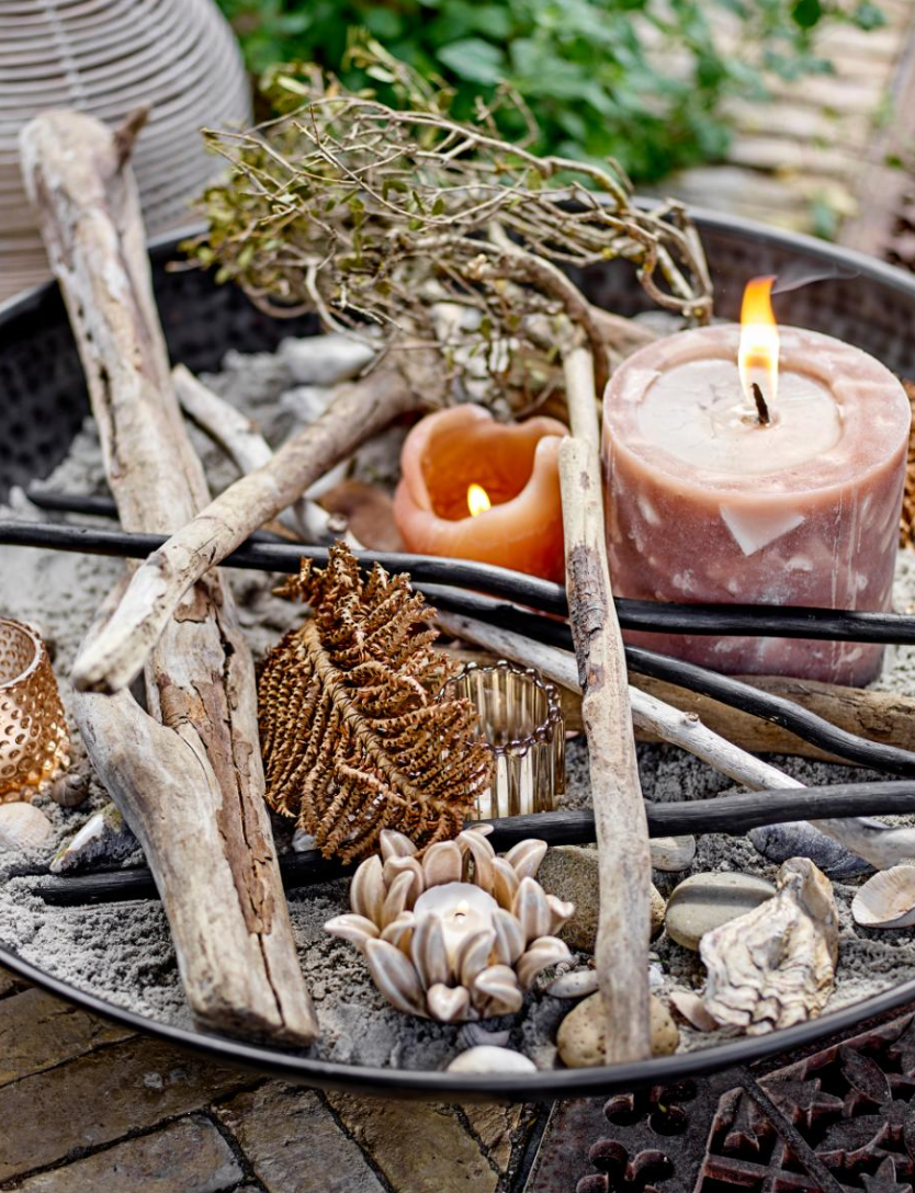 Terrazzo Bougie, Marron, Paraffine