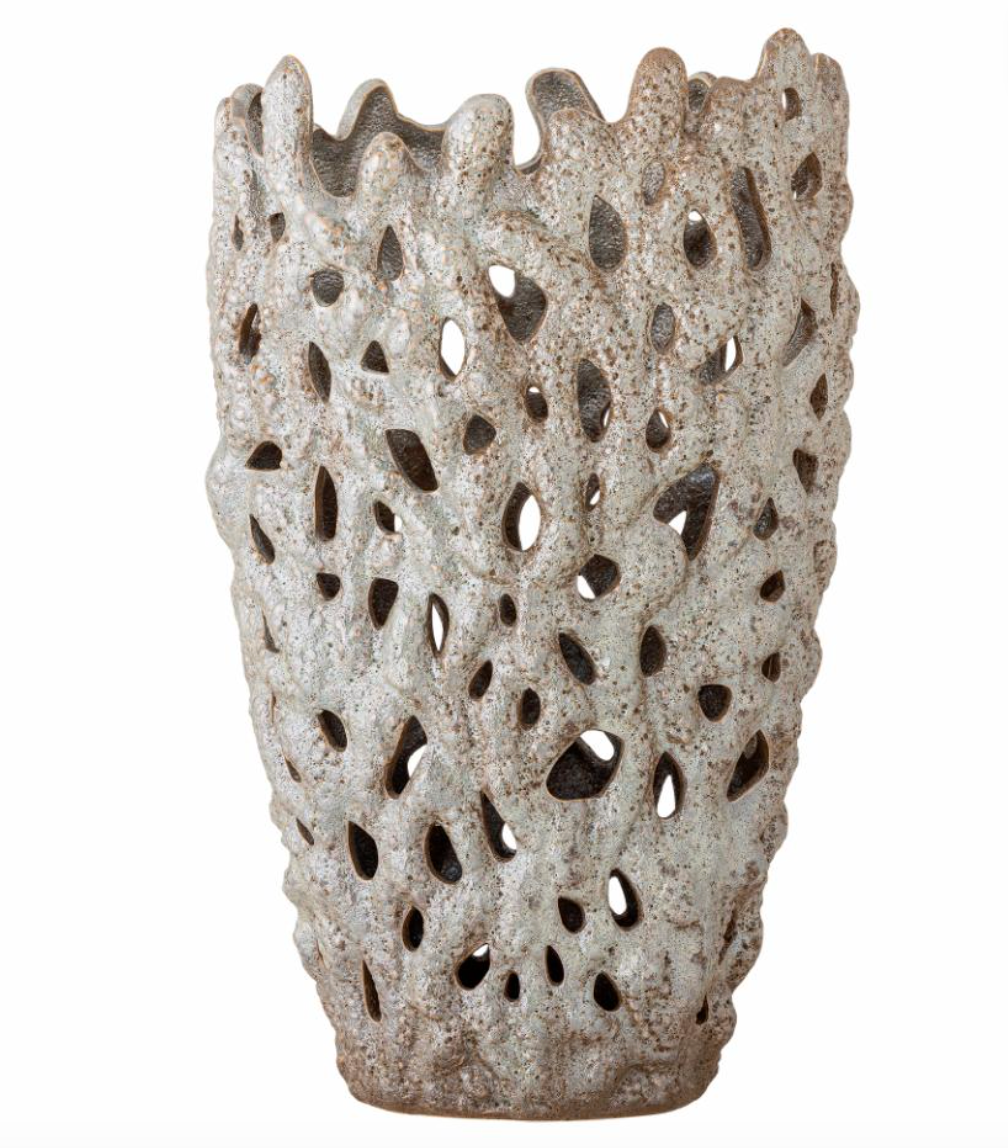 Eunice Vase déco, Blanc, Grès