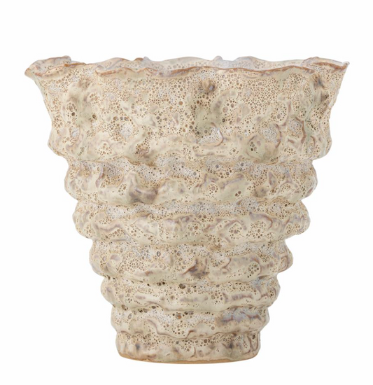 Colleen Pot de fleurs, Blanc, Grès