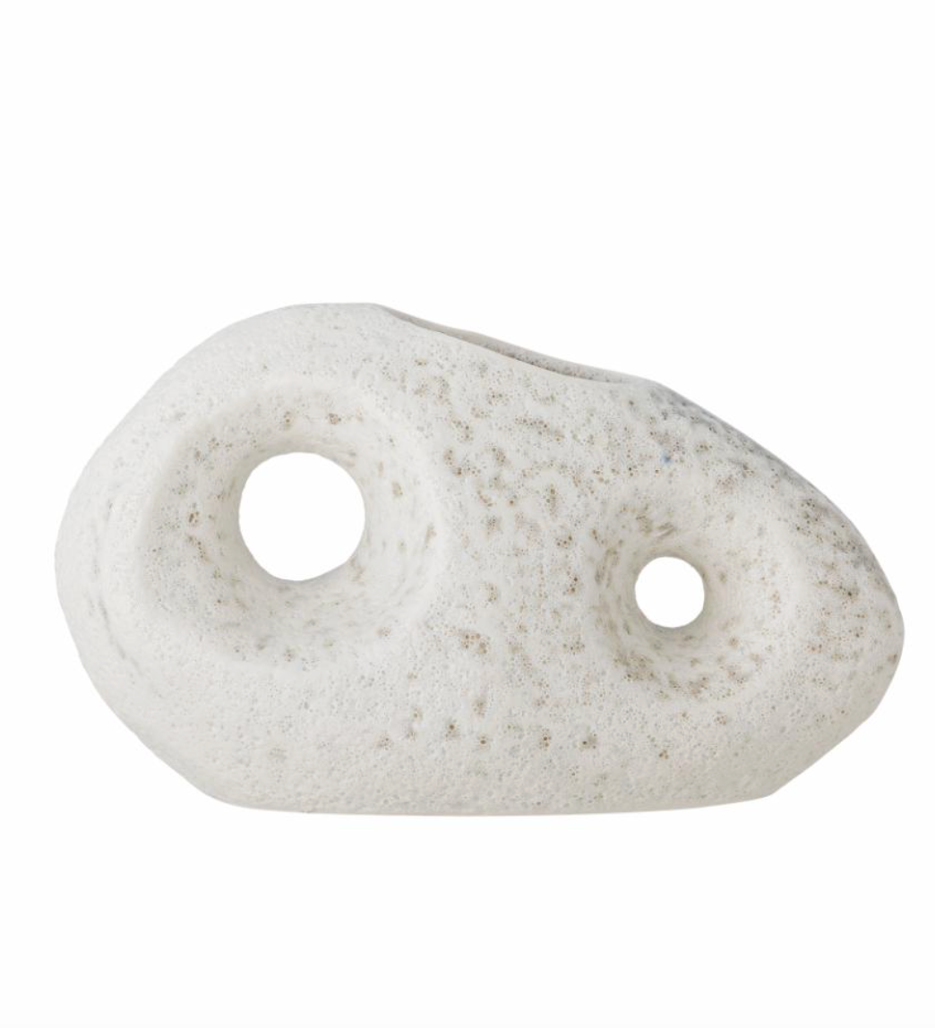 Caia Vase, Blanc, Grès