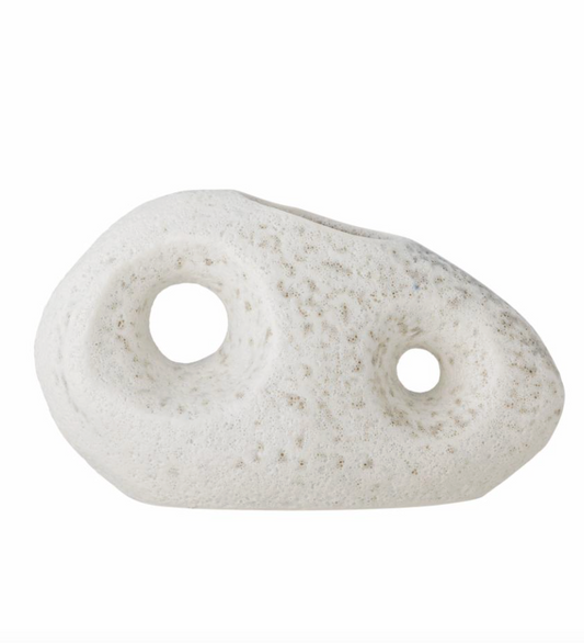 Caia Vase, Blanc, Grès