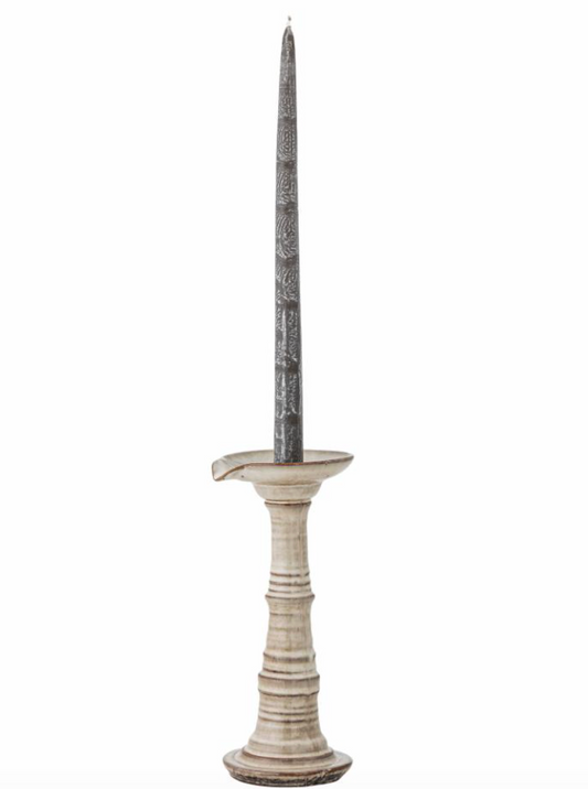 Rigby Bougeoir, Gris, Grès