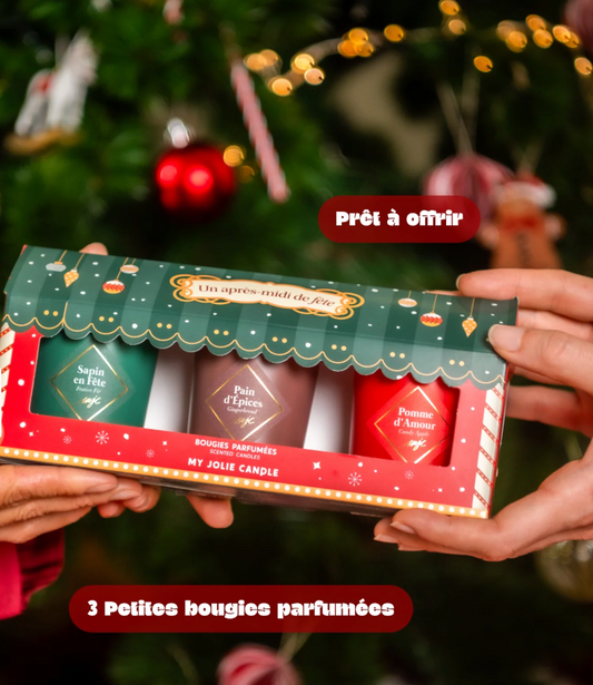 Coffret trio bougies de Noël