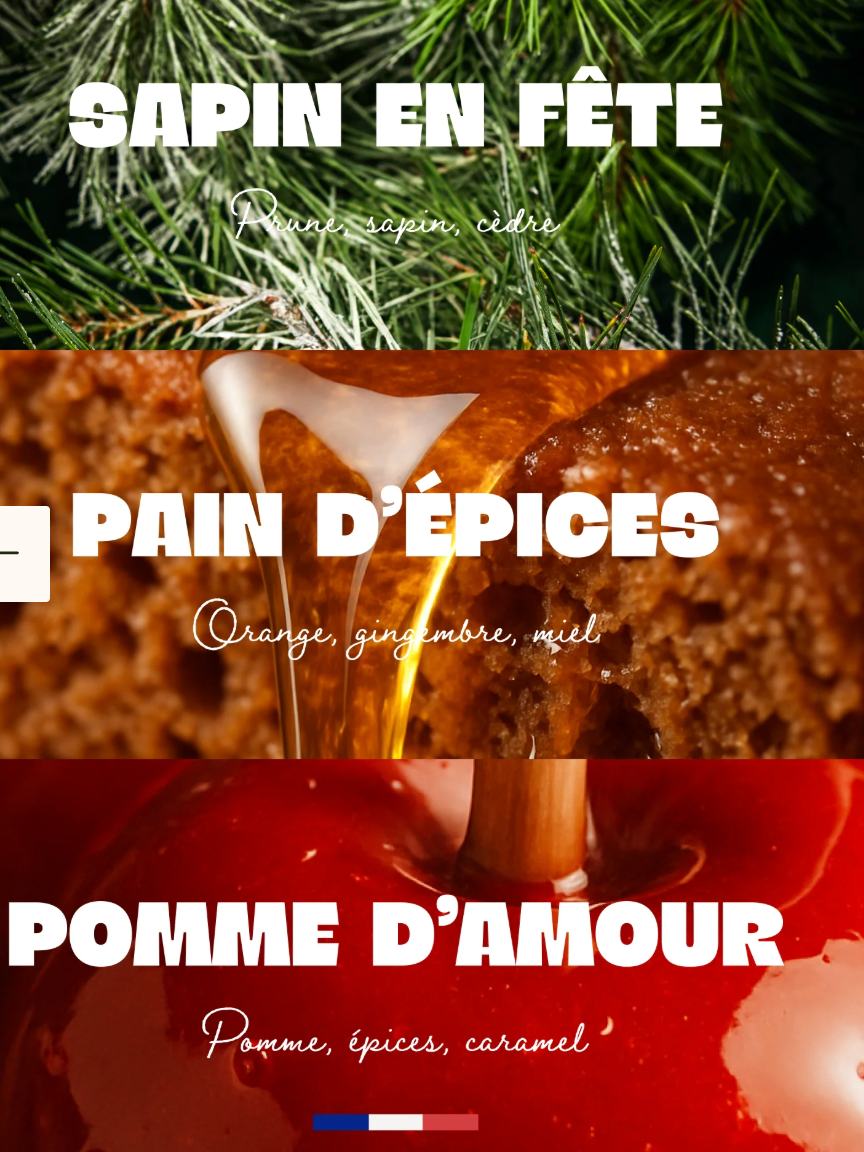 Coffret trio bougies de Noël