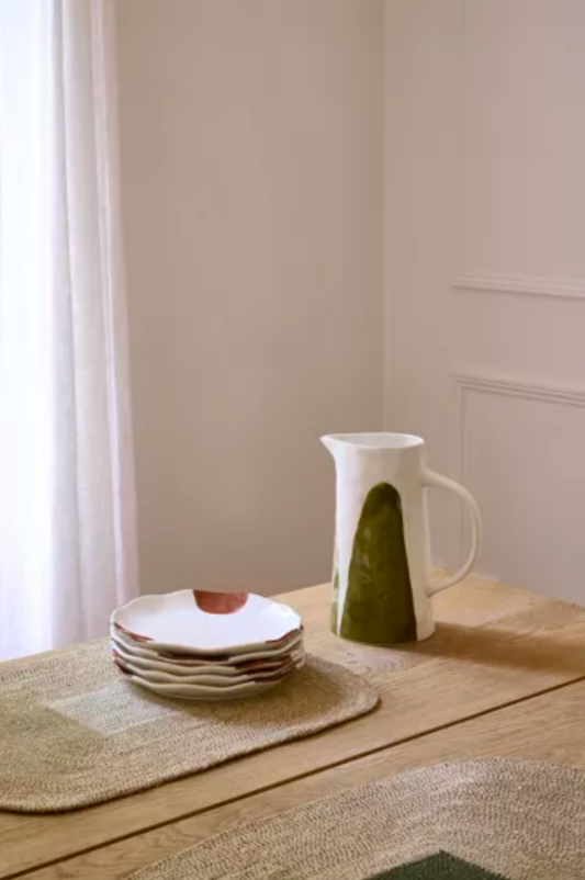 LABO - pichet - porcelaine - L 19 x W 12,5 x H 23,5 cm - vert