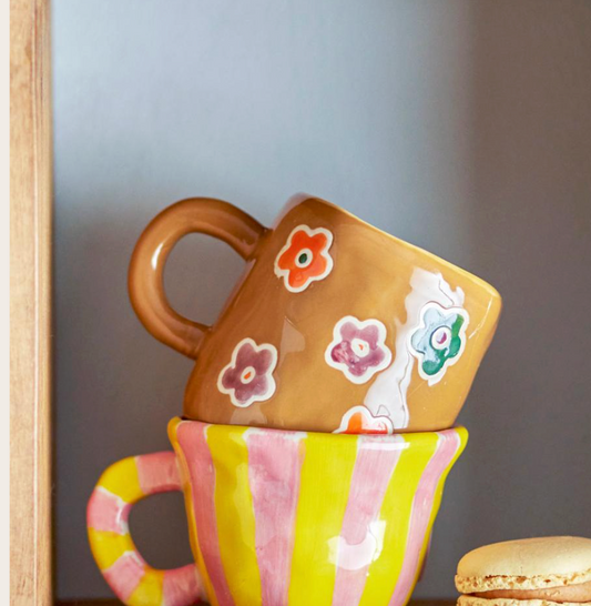 Addy Tasse, Multicolore, Grès