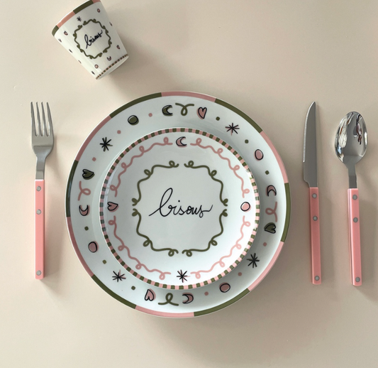 Set de 4 gobelets bisous D6,3 H7,2cm