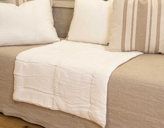 Edredon Coussin Lino 330 blanc